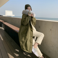 【秀衣记】加厚兔毛内里大毛领派克服