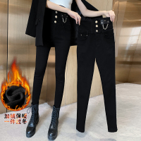 【秀衣记】2020冬款黑色打底裤外穿高腰韩版显瘦小脚裤加绒加厚长裤