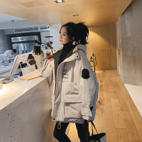 【秀衣记】2020冬季网红款羽绒服棉服女装新款字母印花连帽bf宽松保暖外套潮