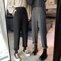 【秀衣记】灯芯绒女裤2020秋冬新款高腰阔腿裤宽松显瘦哈伦裤女