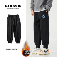 【秀衣记】主推加绒卫裤炫彩小熊男潮流宽松百搭松紧男女中性裤