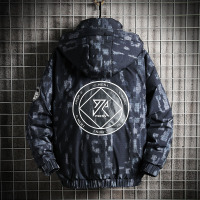 【COMEACROSS】港风冬季新款连帽迷彩面包服棉衣外套