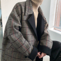 【HY&CO】冬季新长款呢大衣男士特宽松潮流过膝毛呢外套外套风衣