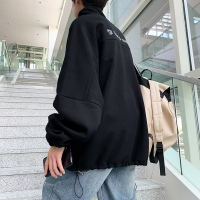 【HY&CO】蝙蝠袖高领特宽松卫衣潮牌男装慵懒外套卫衣