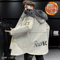 【HY&CO】主推冬季外套男中长款加绒夹克大毛领派克服风衣加厚棉衣