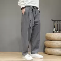 【HY&CO】冬季新款风大码加绒加厚棉麻灯笼裤休闲长裤