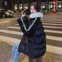 【HY&CO】超美小香风星空丝绒亮面收腰棉衣已做货