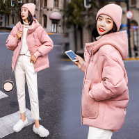 【COMEACROSS】2020时尚优雅拼接皮毛羽绒棉百搭减零通列保暖棉服外套