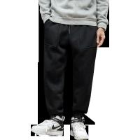 【COMEACROSS】冬季加绒加厚纯色百搭束脚工装卫裤