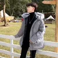 【COMEACROSS】冬装男中长款棉服帅气韩版冬季面包服棉袄潮流棉衣