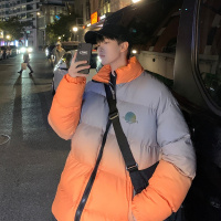 【COMEACROSS】七彩反光印花立领加厚保暖面包服棉衣棉服