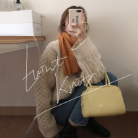 【COMEACROSS】2020冬新款复古重工休闲百搭加厚麻花毛衣