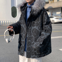 【秀衣记】日系派克迷彩棉服男大码宽松冬季工装棉衣外套