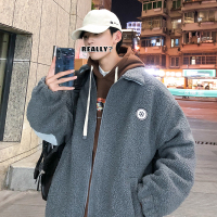 【秀衣记】冬季外套男羊羔毛加棉加厚韩版潮流夹克衣服棉衣
