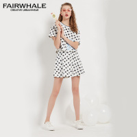 马克华菲女装2019夏俏皮套装女两件套 休闲居家服