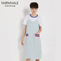 马克华菲女装2019夏季套装连衣裙 学生清新港风套装裙