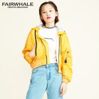 马克华菲女装2019春季短款中夹克 刺绣外套