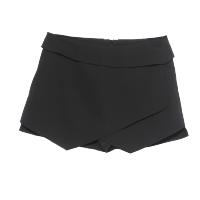 马克华菲女装2019夏新款chic黑色短裙学院风不规则a字显瘦裙裤女