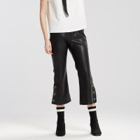 马克华菲女装2019个性裤脚女式九分休闲裤