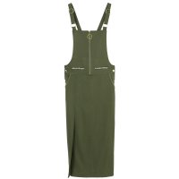 马克华菲女装 背带裙女夏装2019新款蛋糕开边裙法式连衣裙