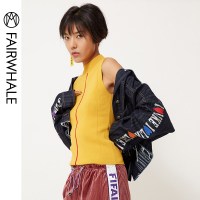 马克华菲女装2019夏薄款针织背心内搭单品无袖圆领针织衫