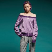 马克华菲女装 一字领刺绣外套 2019秋季新款长袖褶皱袖长时尚外衣