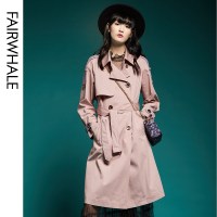 IP联名款 吾皇晚睡合作款风衣女中长款chic马克华菲女装2019新款