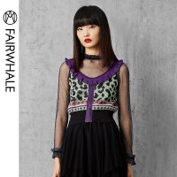 马克华菲女装2019新款低领外搭长袖修身短款女针织衫薄款套头上衣