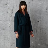 马克华菲女装呢子大衣女中长款韩版呢大衣2019冬过膝腰带款