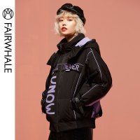 马克华菲女装2019冬季新款韩版ins时尚潮女式短款面包羽绒服