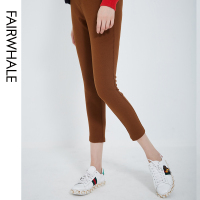 马克华菲女装2020春新纯色基本款休闲长裤 紧身裤女显瘦九分裤