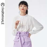 马克华菲女装2020春装新款雪纺衬衫女装韩范气质上衣时尚显瘦衬衣