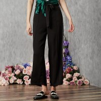 马克华菲女装 夏季新款垂钓阔腿裤宽松字母印花运动休闲长裤女