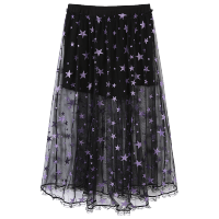 马克华菲女装2020春网纱半身裙两件套复古透视裙装薄款