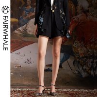 马克华菲女装2020春新款短款女显瘦高腰西装短裤职业女装