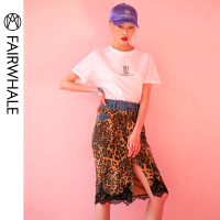 马克华菲女装2020夏豹纹半身裙女ins超火半身裙