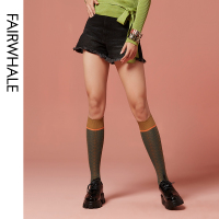 马克华菲女装2020年春季时尚牛仔短裤女毛边微喇裤子商场直发