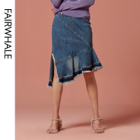 马克华菲女装2020春半身裙女水洗牛仔包臀半身裙性感商场直发