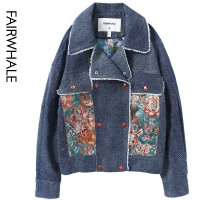 马克华菲女装2020年春季休闲牛仔衣宽松韩版外套潮ins女小众上衣