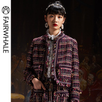 马克华菲女装2020春新款短外套女小香风名媛风外套西装