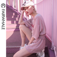 马克华菲女装2020夏新款韩版显腰休闲宽松连体裤女显瘦