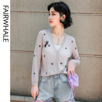 马克华菲女装2020夏新款薄款针织衫女短款空调衫夏季防晒衫轻薄