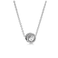 PANDORA潘多拉项链女士简约款项链925银成品套装银饰摆件挂件 XL-005