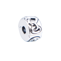 Pandora潘多拉 925银无硅胶固定夹 798035心意交织 时尚串珠银饰摆件/挂件