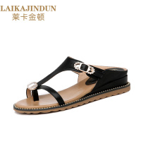 莱卡金顿LAIKAJINDUN拖鞋女外出外穿网红时尚凉拖夏季新款女鞋百搭鞋子沙滩鞋海边6656