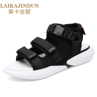 莱卡金顿LAIKAJINDUN运动凉鞋女网红平底鞋魔术贴沙滩鞋夏季新款女鞋学生韩版百搭6531