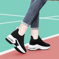 莱卡金顿LAIKAJINDUN19新款时尚网面运动跑步女鞋一脚蹬厚底增高轻便女士休闲鞋