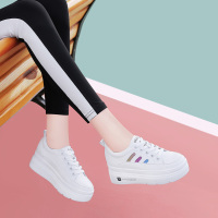 莱卡金顿LAIKAJINDUN百搭柔软【牛皮】拼接鞋面平底女鞋低帮运动学院风简约小白鞋女