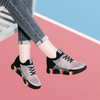 莱卡金顿LAIKAJINDUN新款圆头低帮平底时尚条纹运动跑步旅游女鞋