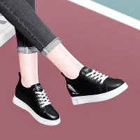 莱卡金顿LAIKAJINDUN【牛皮】时尚学院风板鞋平底休闲轻便女鞋小白鞋6944